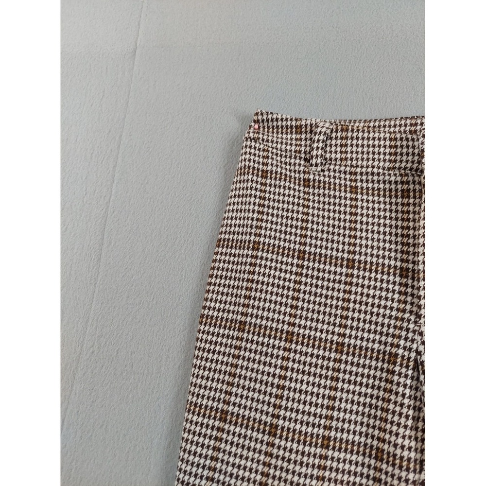 Free People Women Pants 0 Multicolor Plaid Houndstooth Pocket Stretch Career - Picture 2 of 15